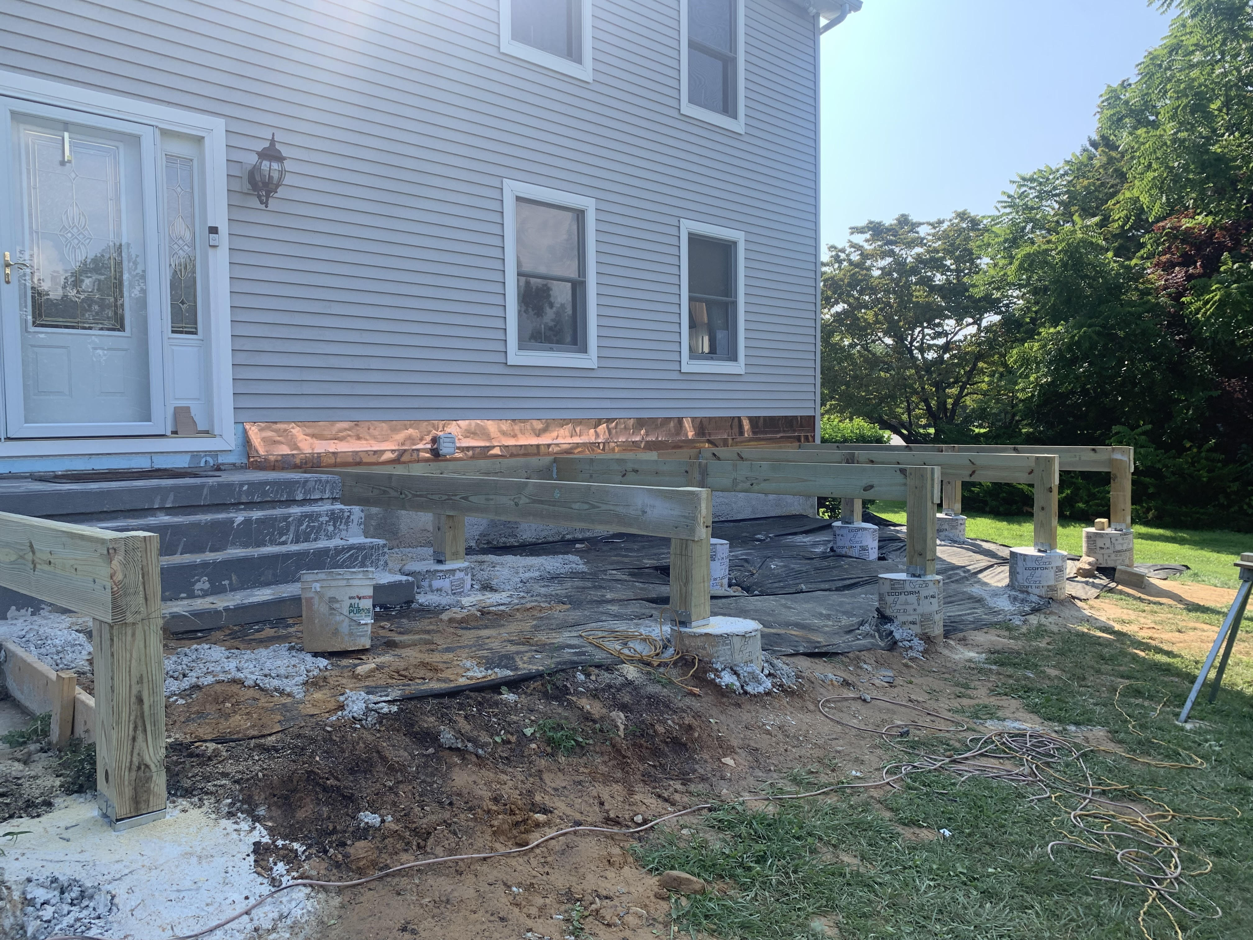 finished concrete deck